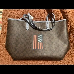 Large Reversible Coach Tote Bag